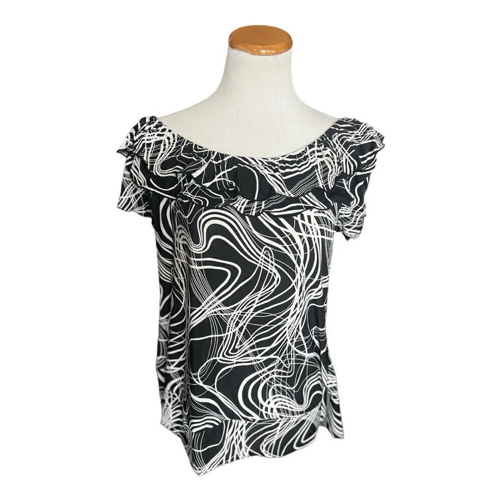 Womens Milano Off Shoulder Abstract Print Top - Sz XL